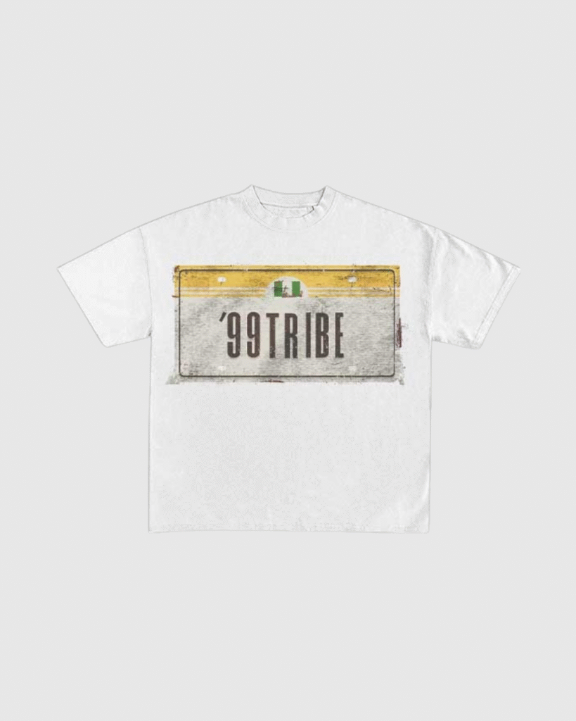 White “’99 Tribe” License Plate Tee