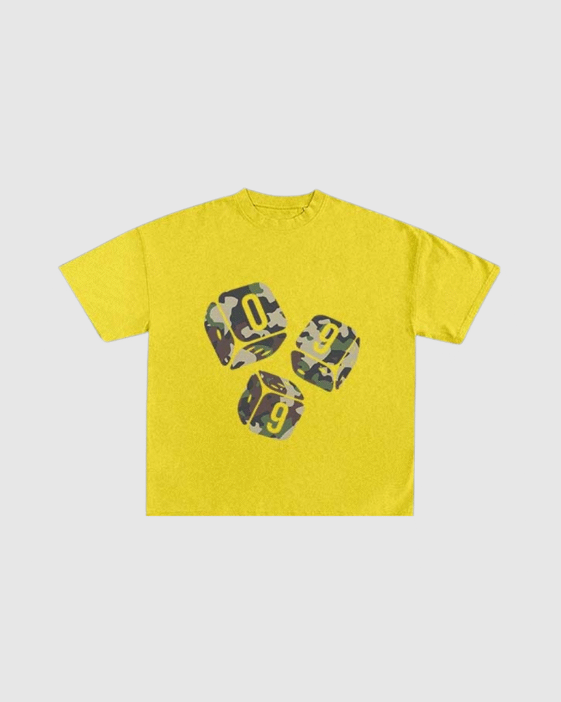 Yellow “99” Camo Dice Tee